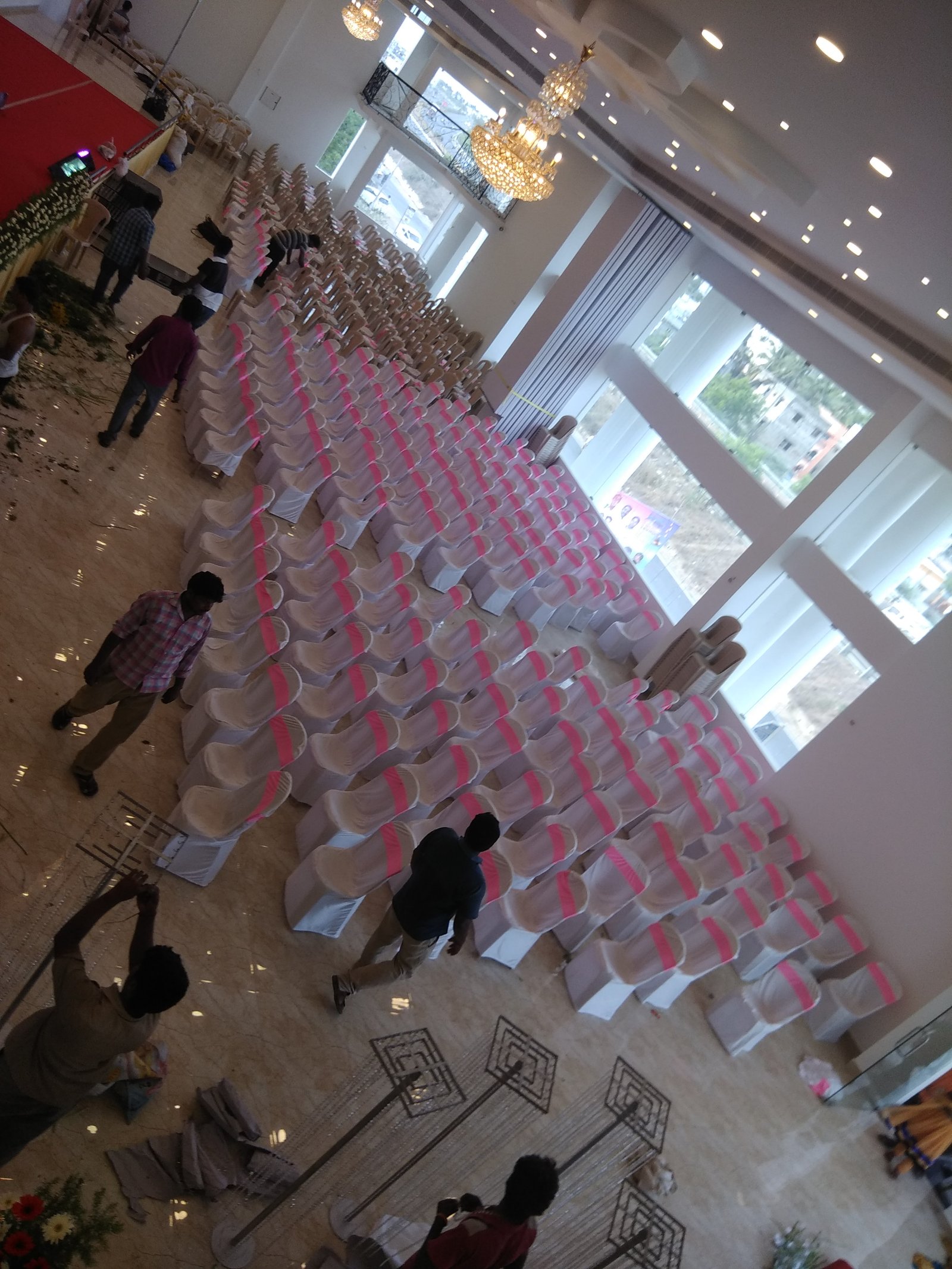 Elegant wedding stage at AARNA Mahal